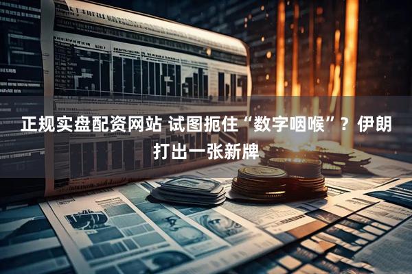 正规实盘配资网站 试图扼住“数字咽喉”？伊朗打出一张新牌